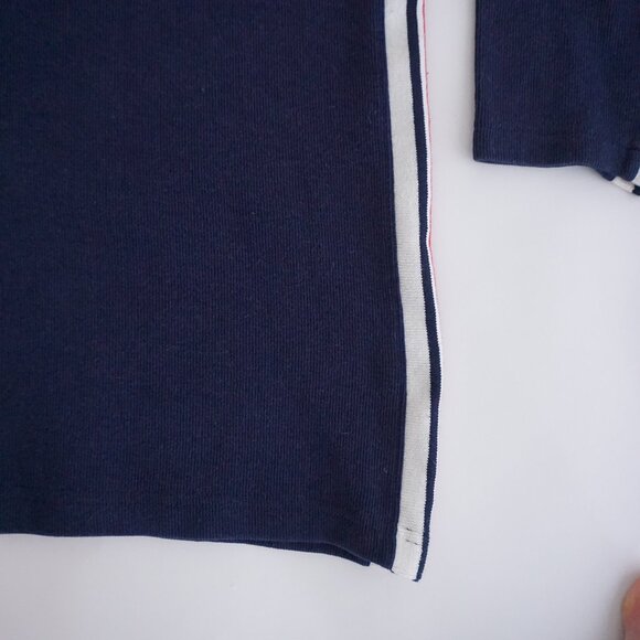 Vintage L.A. Blues USA Navy V-Neck Sweater Collegiate Blokecore 90s Style L - Picture 6 of 10